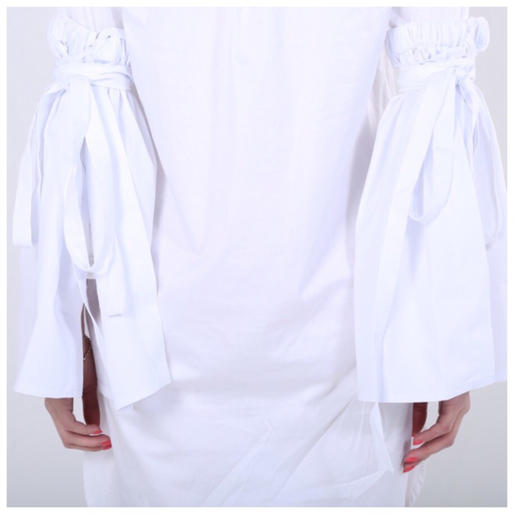 Black & White Tie Bell Stretch Sleeves - Picture 7 of 9